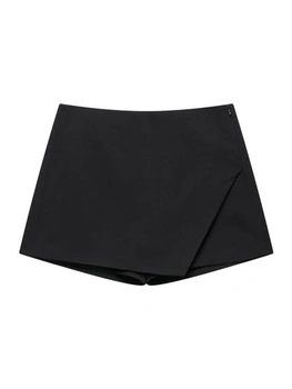 Dámske elegantné zavinovacie kraťasy GORGLITTER, asymetrické sukne, vysoký pás, ležérne kancelárske