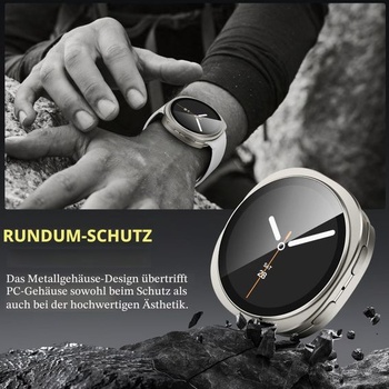 Kovové puzdro Amizee kompatibilné s Samsung Galaxy Watch 44mm, titánové Galaxy Watch 9/8 44mm