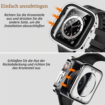 Puzdro Amizee 2 v 1 [2 kusy] kompatibilné s Apple Watch SE 3/2/1 Series 6/5/4 44 mm s ochranou