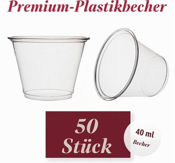 50 plastových panákov, 4cl/40ml, plastové kelímky, kelímky na panáky vyrobené z PP materiálu,