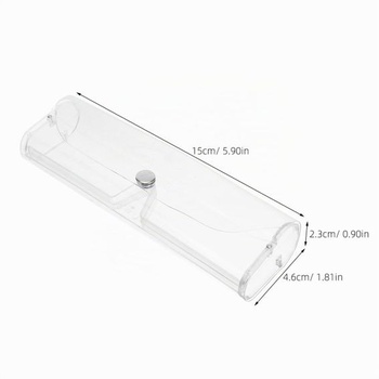 10 průhledných PVC pouzder na brýle s patentním uzávěrem