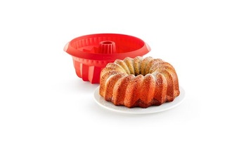 Lékué - Gugelhupf, 22 cm 22 cm - 1 Einheit Rot