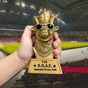 Cena Goutoports Goat Trophy pre víťazov – Ručne vyrobená 6-palcová vtipná trofej „Najväčšia všetkých čias“
