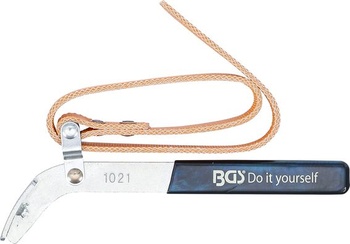 BGS DIY 1021 | Kľúč na pásky na olejový filter | Dĺžka pásky 460 mm | Pogumovaný opasok