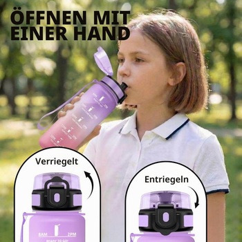 Láhev na vodu 500 ml, láhev na vodu s časovačem, láhev na vodu s filtrem, sportovní láhev do školy,