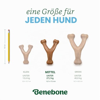 Žuvacia hračka Benebone Wishbone pre agresívne žuvače, kačica, veľkosť M, hnedá, stredná