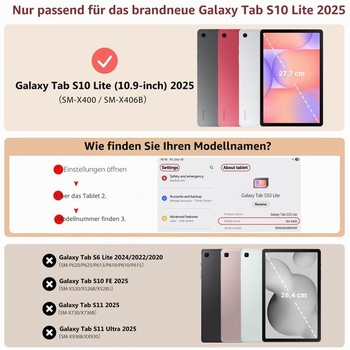 Pouzdro TiMOVO pro Samsung Galaxy Tab S10 Lite 10,9 palce 2025, černé A-Black