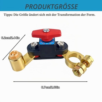 Nouzový vypínač pro autobaterie, nastavitelný, vyrobeno z čisté mědi, stabilní přenos, vysoká