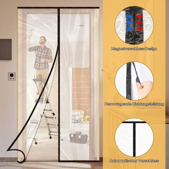 CPROSP Prachotesné dvere s magnetickým zatváraním 120×220CM, prachotesná stena z EVA 1 ks
