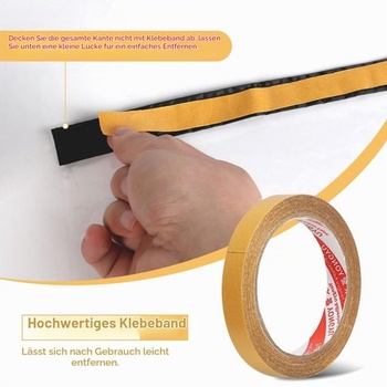 CPROSP Prachotesné dvere s magnetickým zatváraním 120×220CM, prachotesná stena z EVA 1 ks
