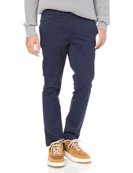 Pánske ležérne strečové chino nohavice Amazon Essentials klasického strihu, úzke, tmavo modré, 32W /