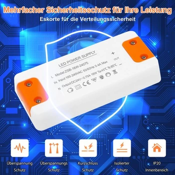 LED transformátor 24V 18W, napájecí zdroj LED driveru 24V 18W, transformátor 230V na 24V 0,75A 18,0