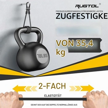 Expandér s háčkem, 60cm bungee šňůra s karabinou, 6 kusů, 100% latexové černé napínací popruhy,