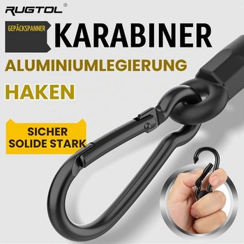 Expandér s háčikom, 60cm bungee šnúra s karabínou, 6 kusov, 100% latexové čierne napínacie popruhy,