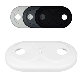 FUX 3 ks. Dvojitá biela rozeta vykurovacej rúrky - 22 mm 22 mm biela (RAL 9016) 3