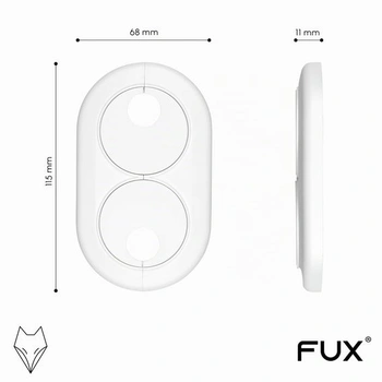 FUX 3 ks. Dvojitá biela rozeta vykurovacej rúrky - 22 mm 22 mm biela (RAL 9016) 3