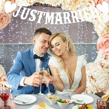 Girlanda pro novomanžele, svatební girlanda, svatební banner dekorace pro novomanžele, svatební