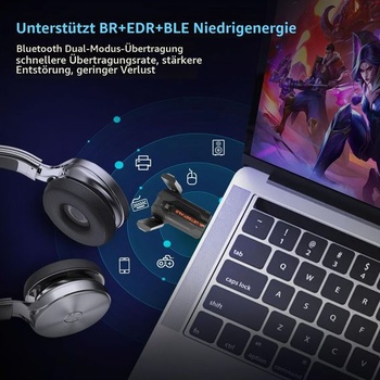 Bluetooth 6.0 adaptér pre PC, otočný USB Bluetooth adaptér s duálnou anténou pre myš, klávesnicu,