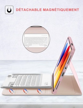 Puzdro s klávesnicou FOGARI pre Xiaomi Redmi Pad 2 Pro 12,1 palce 2025 5G/WiFi ružové