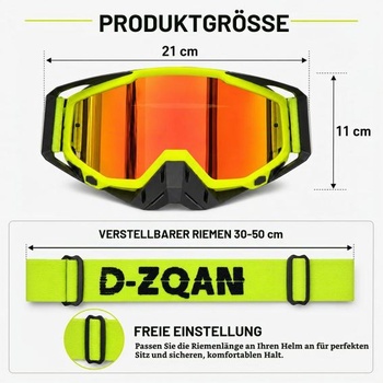 Motokrosové okuliare DONGZQAN, zrkadlové krosové okuliare, motokrosové okuliare s mäkkou penovou výplňou,