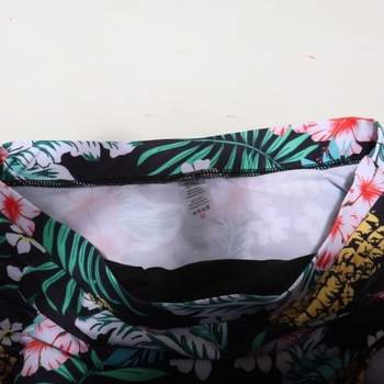 Dámske bikiny Voqeen s vysokým pásom, push-up vzorom, výstrihom do V, kríženými volánikmi a