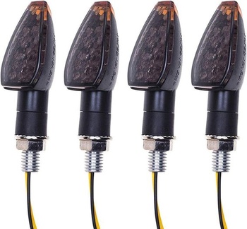 SFONIA 4dielne motocyklové smerové svetlá, 12V 14LED blinkre, schválené pre elektroniku, vodotesné,