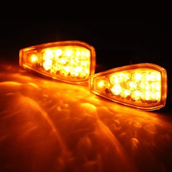 SFONIA 4dielne motocyklové smerové svetlá, 12V 14LED blinkre, schválené pre elektroniku, vodotesné,