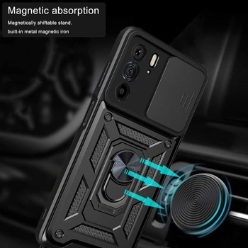 Puzdro pre Tecno Pova 6 5G, ochranný kryt s 360 ° krúžkom a krytkou objektívu, nárazuvzdorné