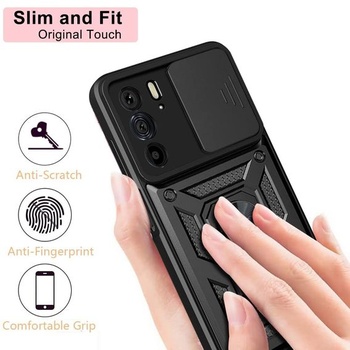 Puzdro pre Tecno Pova 6 5G, ochranný kryt s 360 ° krúžkom a krytkou objektívu, nárazuvzdorné