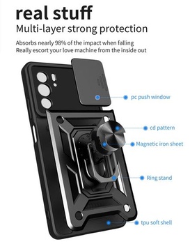 Pouzdro pro Tecno Pova 6 5G, ochranný kryt s 360° kroužkem a krytkou objektivu, nárazuvzdorné