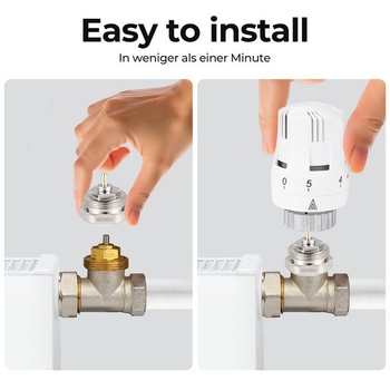 Adaptér VANCOCO pre radiátor M30×1,0 s jemným závitom na M30×1,5, kovový adaptér pre termostatické