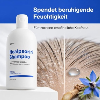 Šampón Healpsorin - Výživný šampón pre lupavú, citlivú a suchú pokožku hlavy - S kyselinou