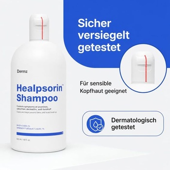 Šampón Healpsorin - Výživný šampón pre lupavú, citlivú a suchú pokožku hlavy - S kyselinou