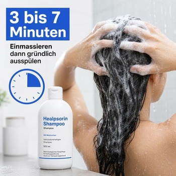 Šampón Healpsorin - Výživný šampón pre lupavú, citlivú a suchú pokožku hlavy - S kyselinou