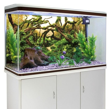 Akvarijné pozadie s vetvami 180x61cm, akvarijné pozadie s vodnými rastlinami, riečnym a jazerným