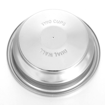 Košík Oruola 58 mm, dvojvrstvový nerezový kávový filter, dve šálky, košík portafiltra 58 mm, tlakový