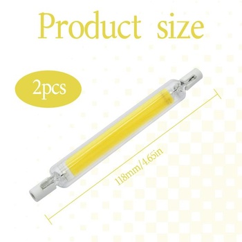 2 kusy R7S LED 118 mm stmievateľné, R7S LED žiarovka, stmievateľná, 20 W, ekvivalent halogénové