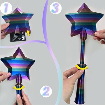 Puzdro na kreditnú kartu Magic Wand s 3D potlačou, pre bezkontaktné platby, pre kartu EC/NFC,