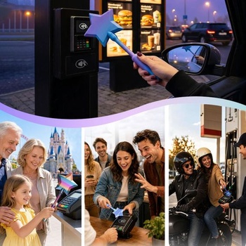 Puzdro na kreditnú kartu Magic Wand s 3D potlačou, pre bezkontaktné platby, pre kartu EC/NFC,
