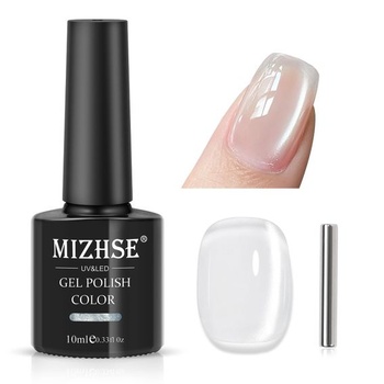 MIZHSE UV gél na nechty Cat Eye Water Light Silver White Magnetic 10ml Číry