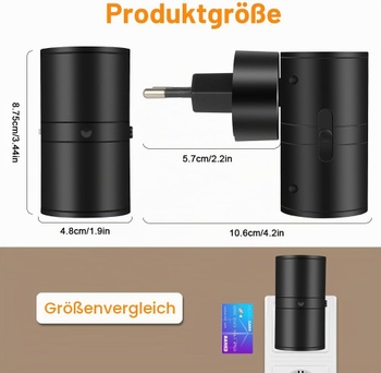 Nástenné svietidlo HOTUT do zásuvky, 2ks