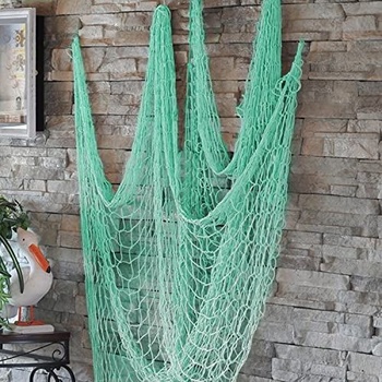 Fangoo 150cm x 200cm tyrkysová rybárska sieť na stenu dekorácie s plážovým motívom rybárska sieť na stenu