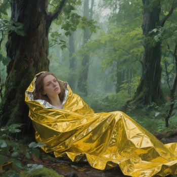 Nouzová deka zlatá/stříbrná 210x160cm, záchranná fólie, termodeka, termofólie pro první pomoc,