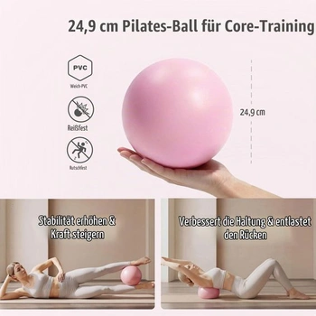 Sada MaxU Pilates pre ženy: kruh s počítadlom, kruh s priemerom 35 cm, lopta, gumy a ponožky. Perfektný