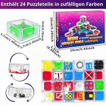 24dielna sada hier na trpezlivosť pre deti, mini hlavolamy, puzzle, hry na trpezlivosť, hry na