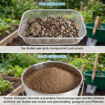 2dielna sada nerezových záhradných siet na kompost, odolné sito na pôdu pre záhrady