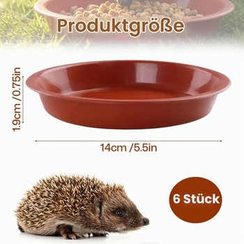 6 misiek pre ježkov, misky pre ježkov s priemerom 14 cm na krmivo a vodu, kŕmna stanica pre ježkov odolná