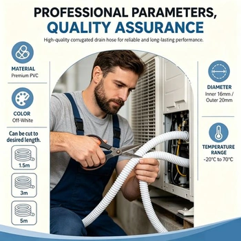 Hadica na kondenzát pre klimatizáciu z PVC, hadica na kondenzát Ø16mm, 10M