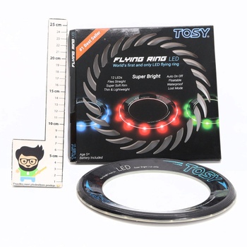 TOSY Flying Ring - 12 LED Jasné automatické rozsvietenie Bezpečné Vodotesné Ľahké Frisbee Narodeniny