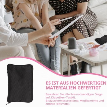 ULTECHNOVO Prenosná taška na zips, merač krvného tlaku, glukomer, diabetická organizér, taška pre